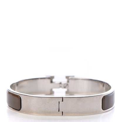 Hermes Enamel Narrow Clic Clac H Bracelet PM Cachou 3 of 6
