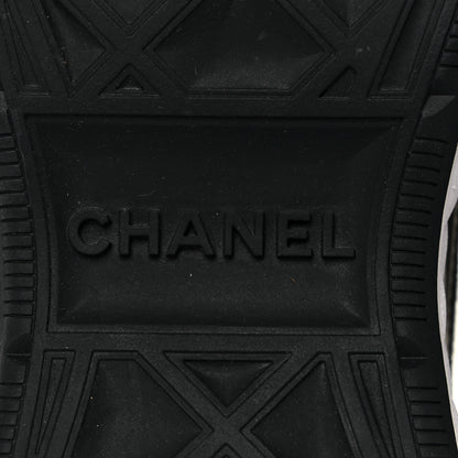 Chanel Velvet Calfskin Mixed Fibers CC Sneakers 37.5 Black 7 of 10