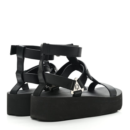 Hermes Calfskin Womens Enid Sandals 36 Black 4 of 9