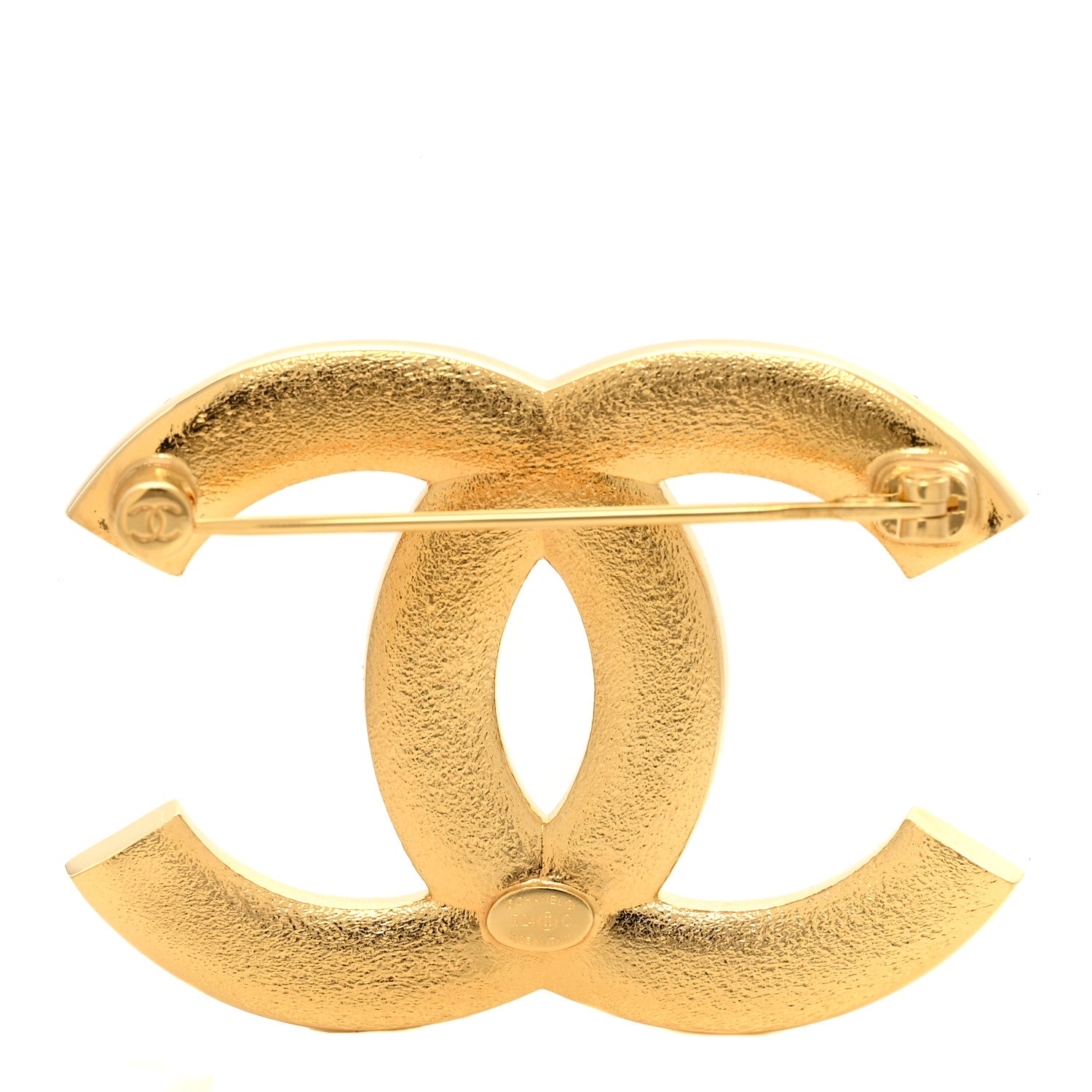 Chanel Metal Resin CC Star Brooch Gold Black 3 of 4