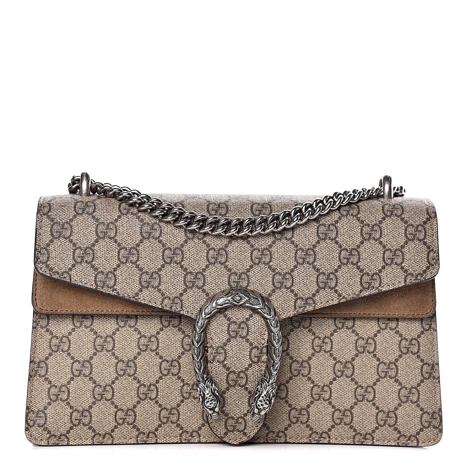 Gucci GG Supreme Monogram Small Dionysus Shoulder Bag Taupe 1 of 13