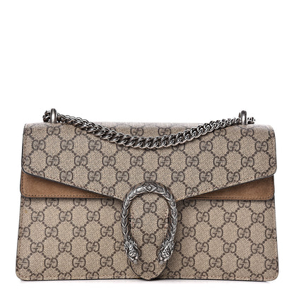 Gucci GG Supreme Monogram Small Dionysus Shoulder Bag Taupe 1 of 13