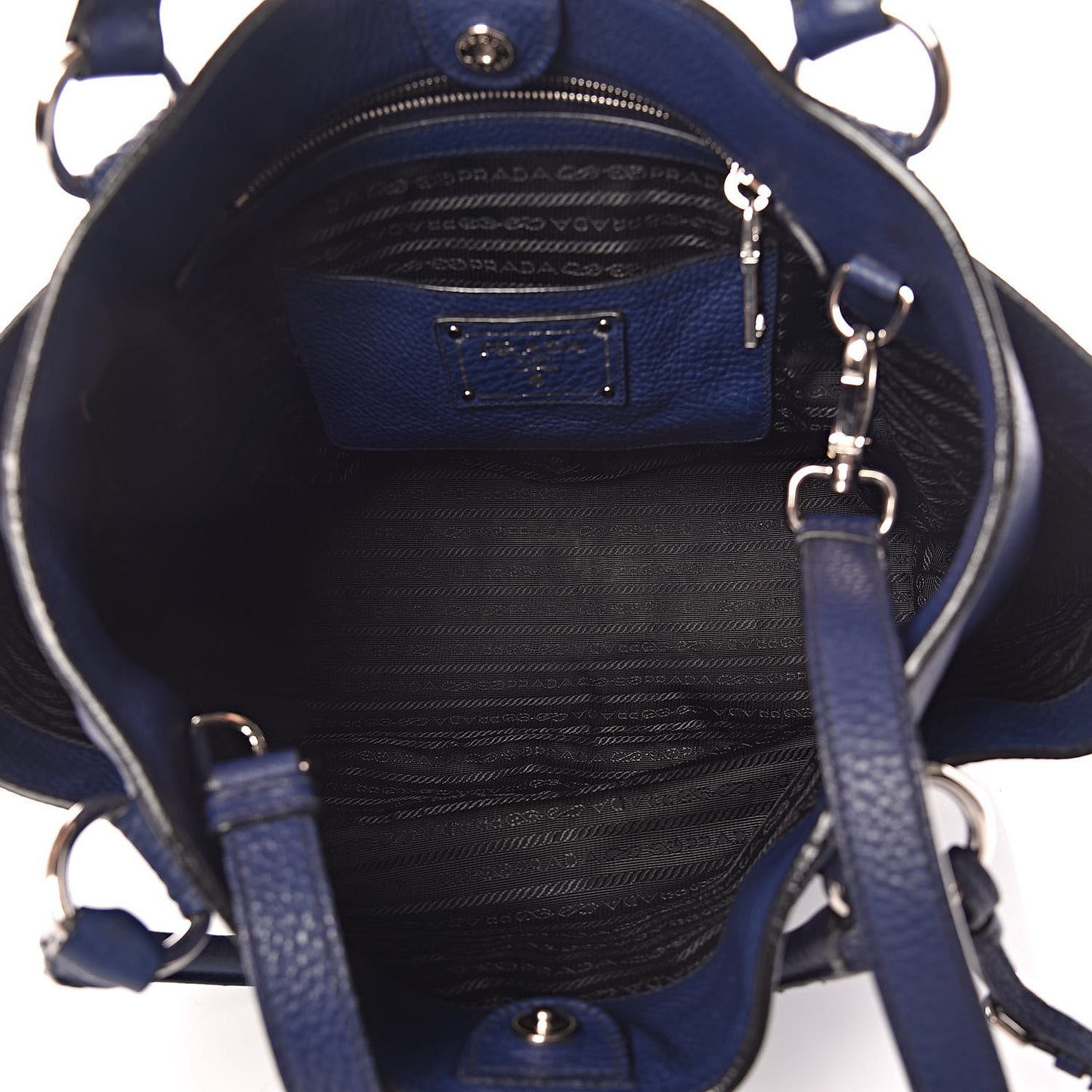 Vitello Daino Side Pocket Tote Inchiostro