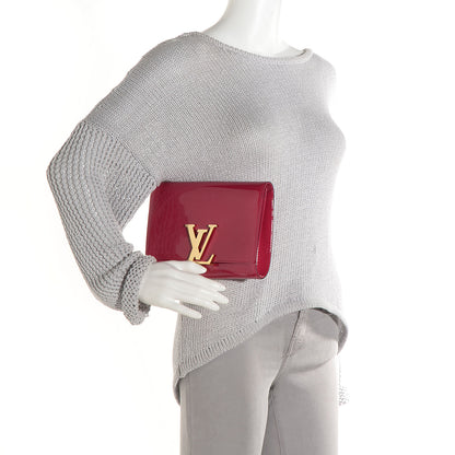 Louis Vuitton Patent Louise Clutch Rose Indien 2 of 8