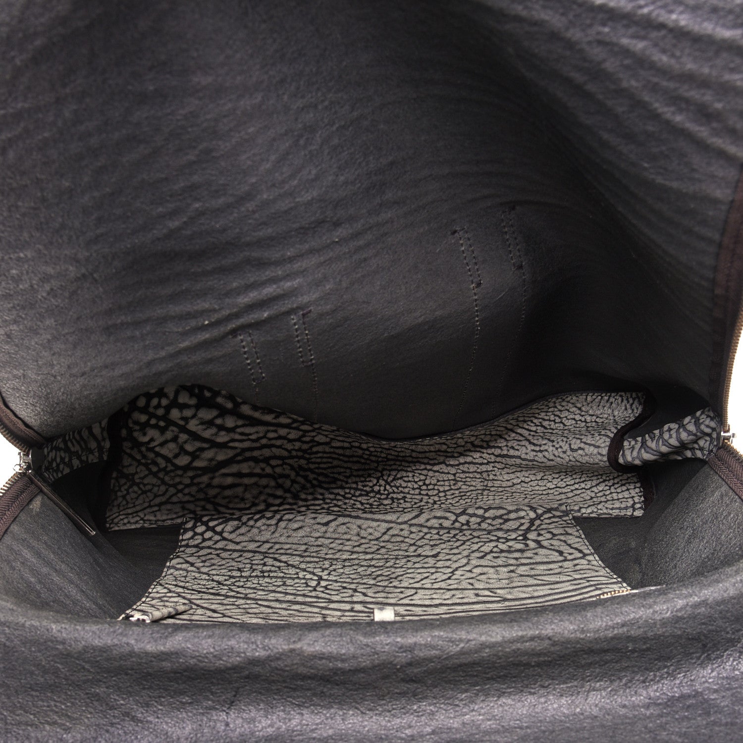 3.1 Phillip Lim Shark Embossed Calfskin 31 Hour Bag Black Cream 5 of 12