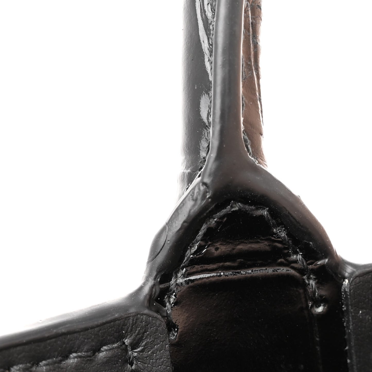 Crocodile Embossed Calfskin Small Frances Tote Black