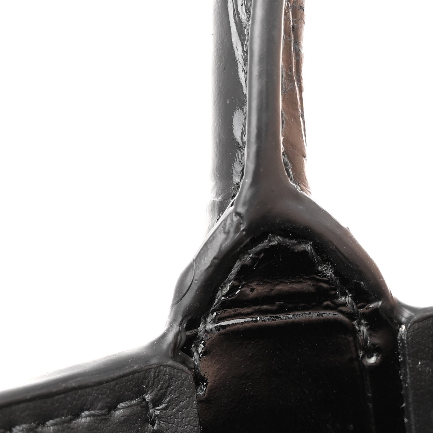 Burberry Crocodile Embossed Calfskin Small Frances Tote Black 10 of 10