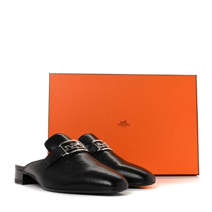 Hermes Goatskin Vincennes Mules 35.5 Black 8 of 8