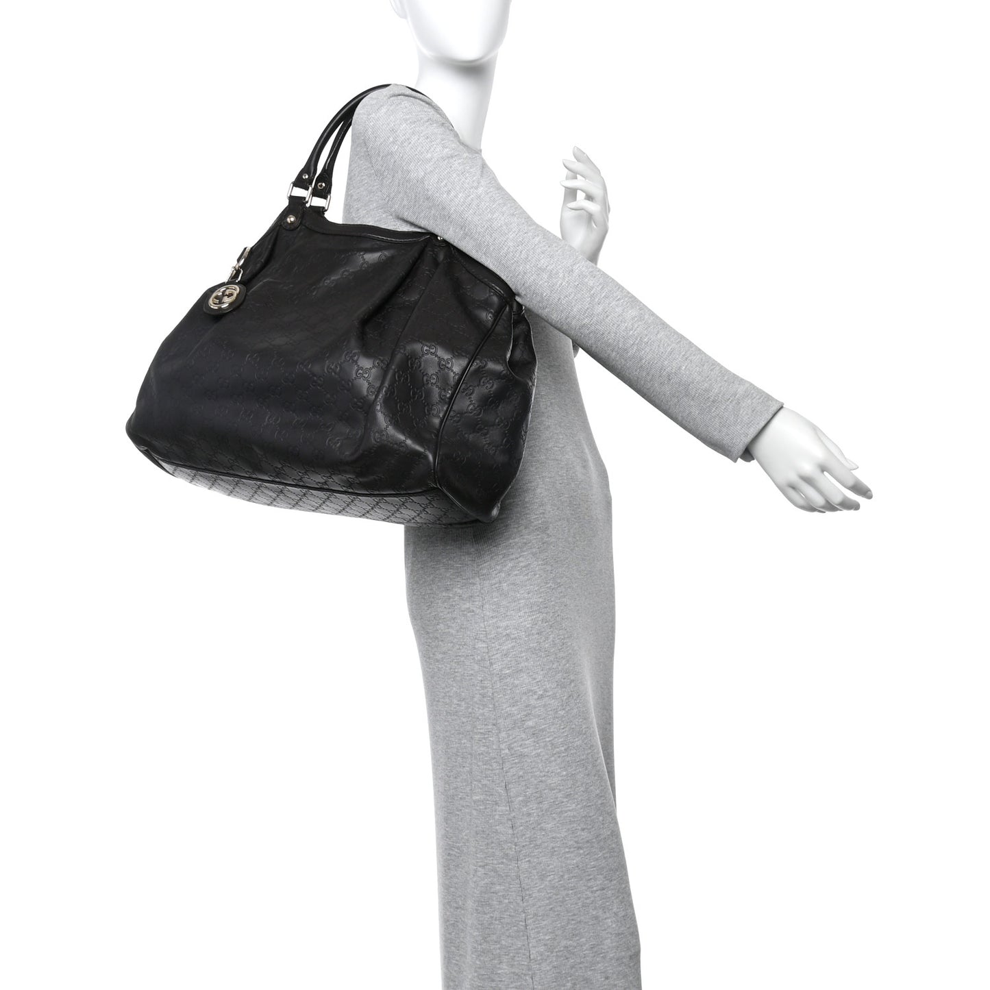 Guccissima Vitello Tender Large Sukey Tote Testa di Moro