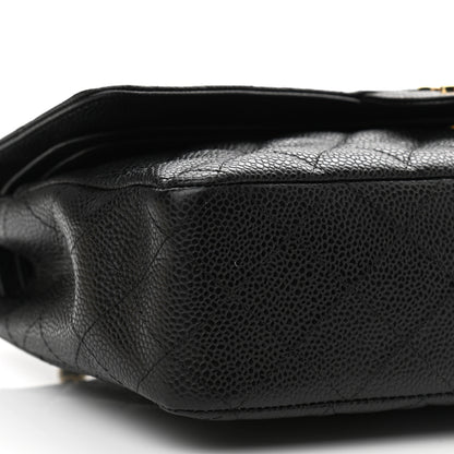 Chanel Caviar Quilted Medium Double Flap Black 9 of 10