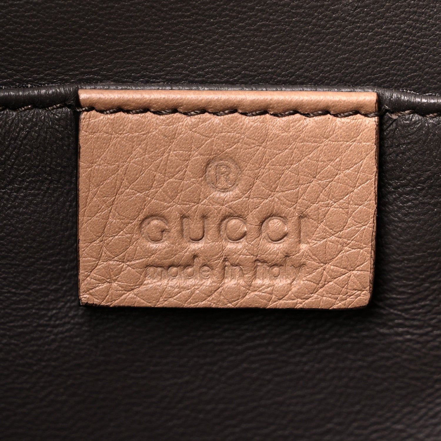 Gucci Pebbled Calfskin Miss Bamboo Bucket Bag Camelia 6 of 13