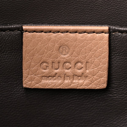 Gucci Pebbled Calfskin Miss Bamboo Bucket Bag Camelia 6 of 13