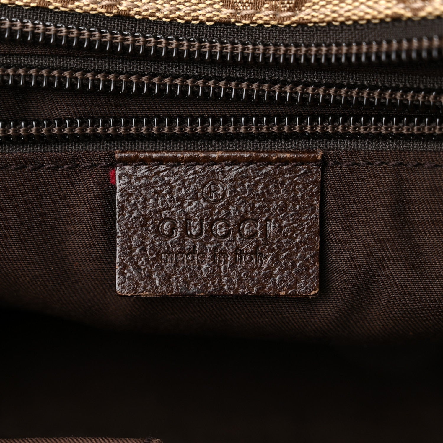 Gucci GG Monogram Small Web Handle Bucket Tote Dark Brown 6 of 10