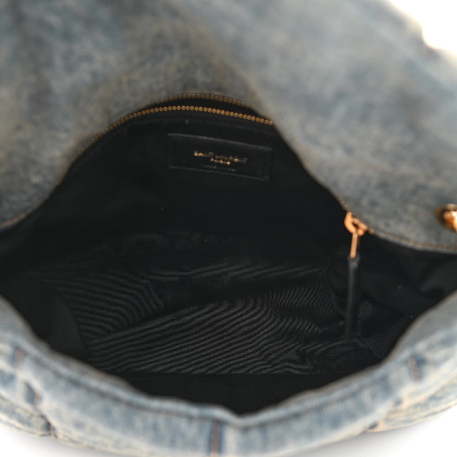 Saint Laurent Denim Quilted Small Loulou Puffer Monogram Chain Satchel Blue Cinnamon 5 of 10