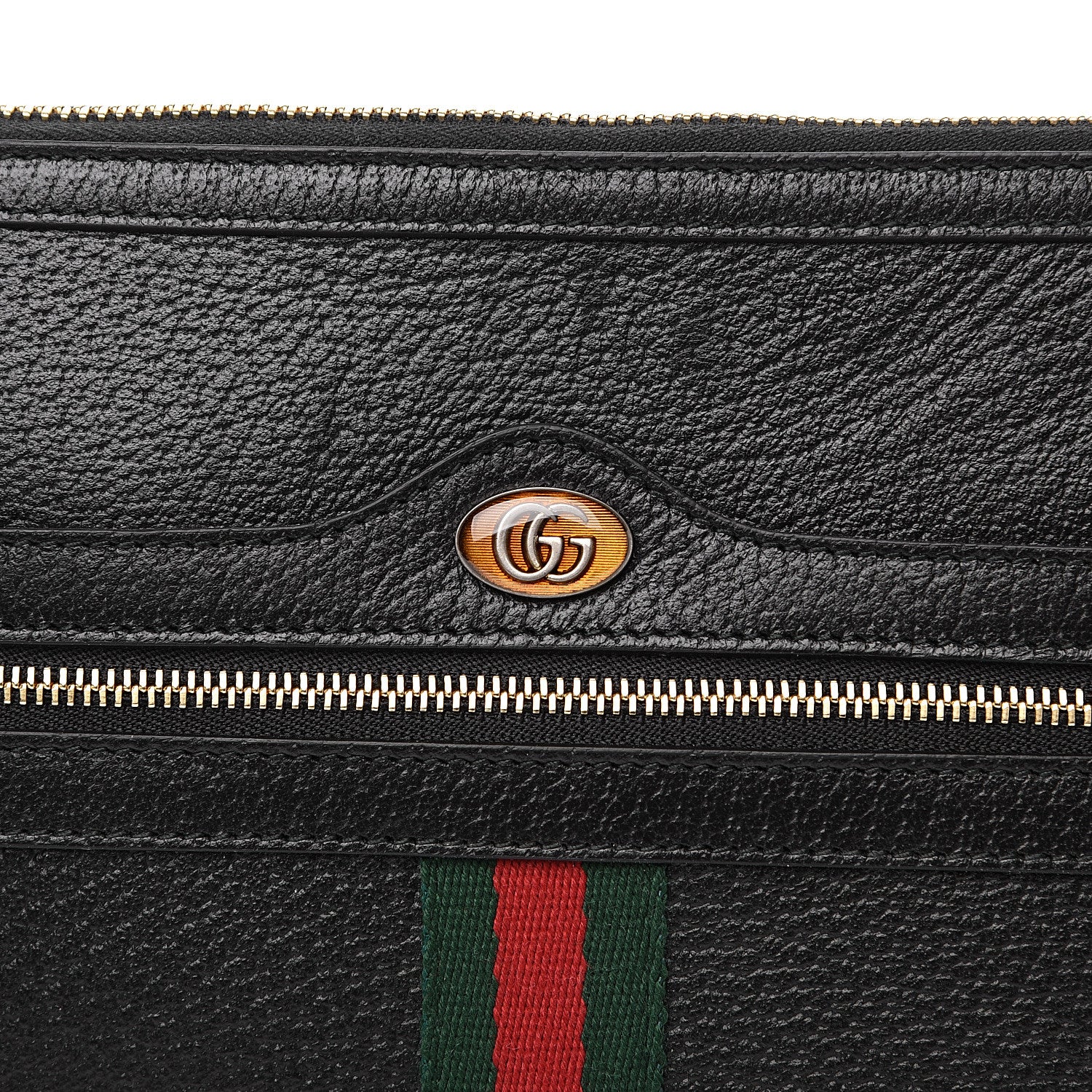 Gucci Calfskin Large Ophidia Pouch Clutch Black 7 of 7