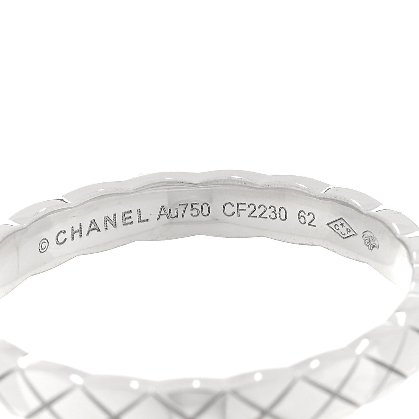 18K White Gold Mini Coco Crush Ring 62/10