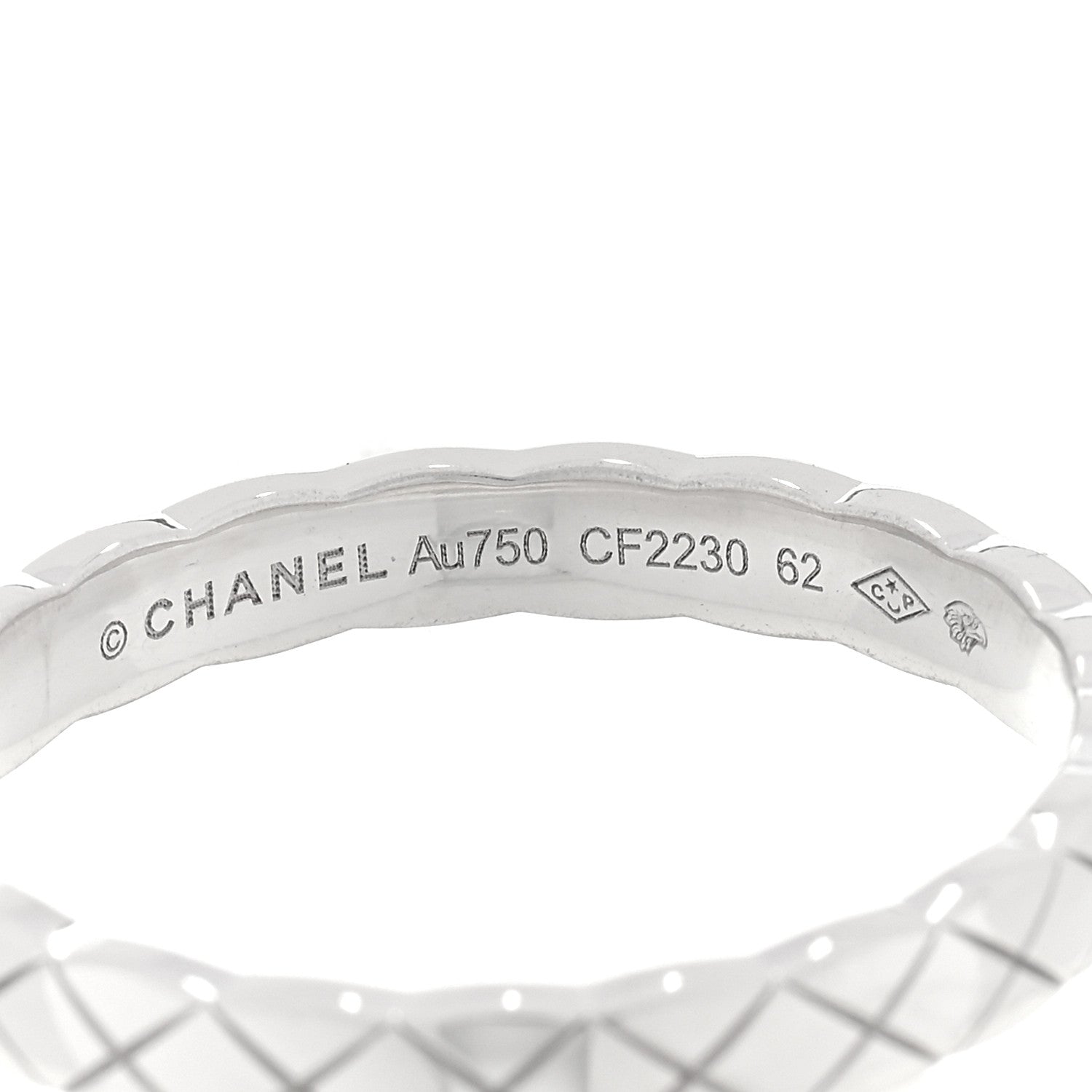 Chanel 18K White Gold Mini Coco Crush Ring 62/10 4 of 4