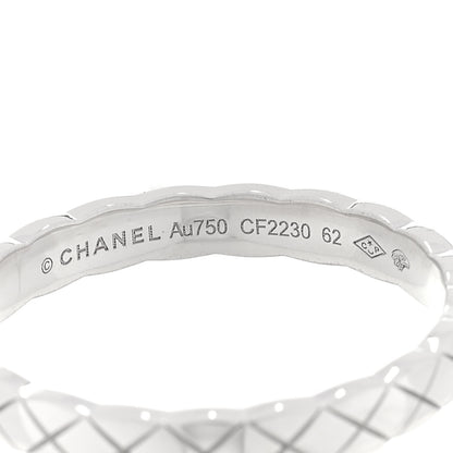 Chanel 18K White Gold Mini Coco Crush Ring 62/10 4 of 4