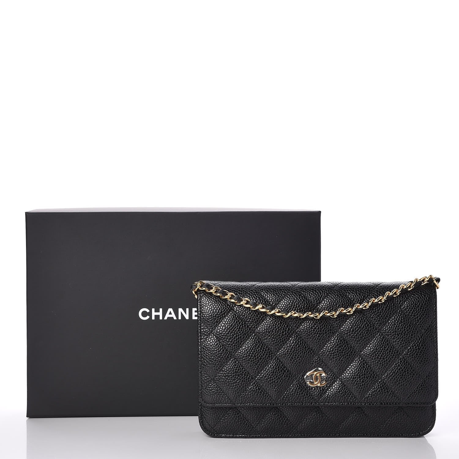 Chanel Caviar Quilted Wallet On Chain WOC Black 9 of 9
