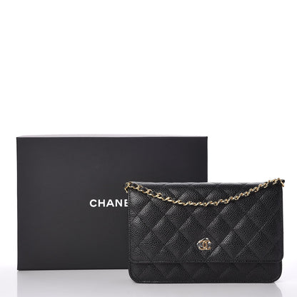Chanel Caviar Quilted Wallet On Chain WOC Black 9 of 9
