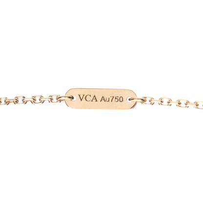 Van Cleef & Arpels 18K Yellow Gold Diamond Malachite Vintage Alhambra Pendant Necklace 5 of 6