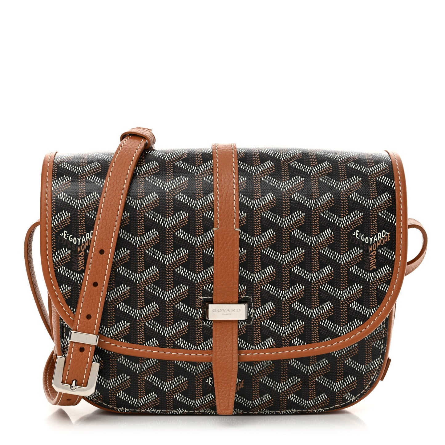 Goyardine Belvedere II PM Messenger Bag Black Gold
