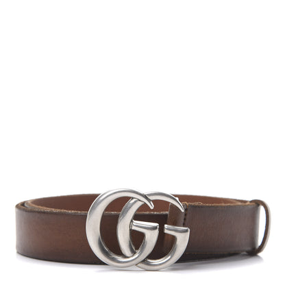 Gucci Cuoio Toscano Nickel Double Double G 30mm Belt 85 34 Cuir 1 of 6