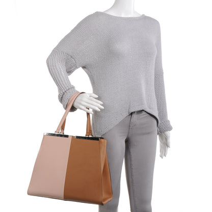 Fendi Vitello Bi-Color Large 3Jours Tote Orzo Rosa Plaster 2 of 10