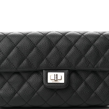 Chanel Grained Calfskin Quilted 2.55 Reissue Flap Belt Bag Clutch Black 8 of 11
