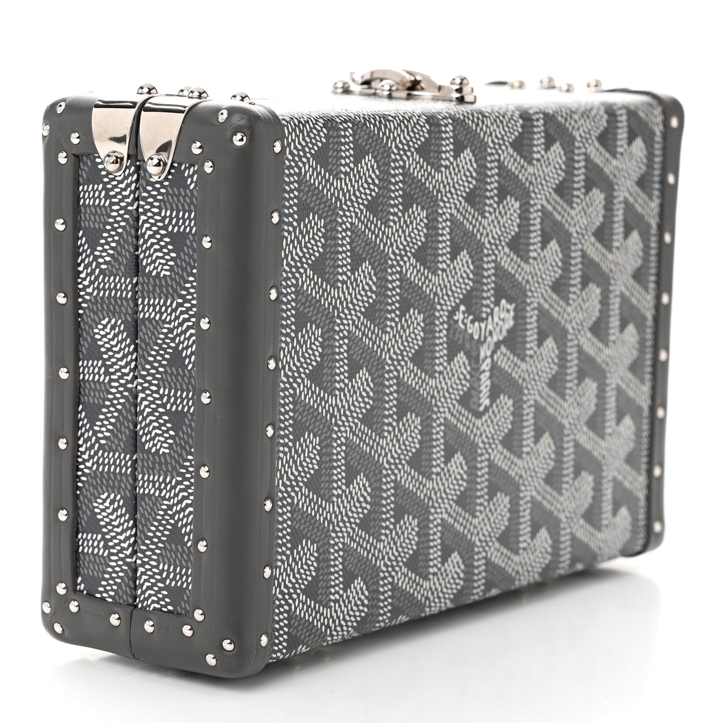 Goyardine Minaudiere Trunk Bag Grey