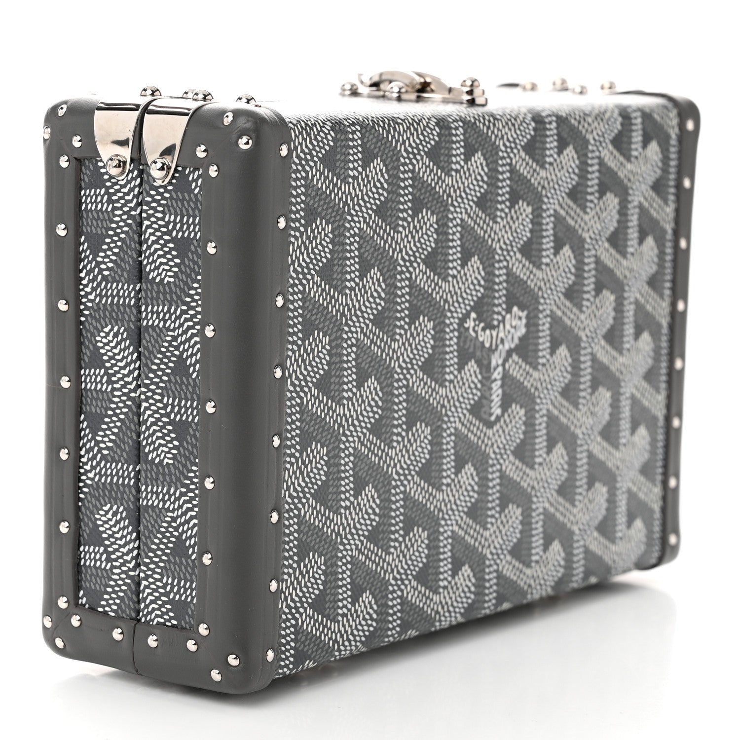 Goyard Goyardine Minaudiere Trunk Bag Grey 5 of 17