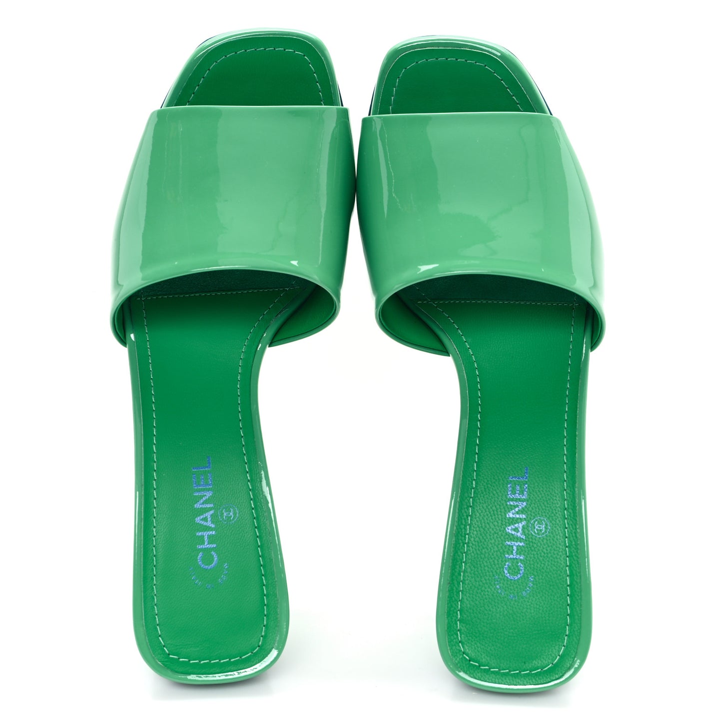 Patent CC Mules 37 Green Turquoise