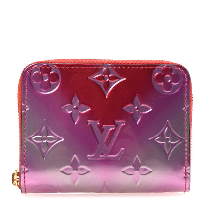 Louis Vuitton Metallic Vernis Degrade Zippy Coin Purse Pink Red 1 of 7