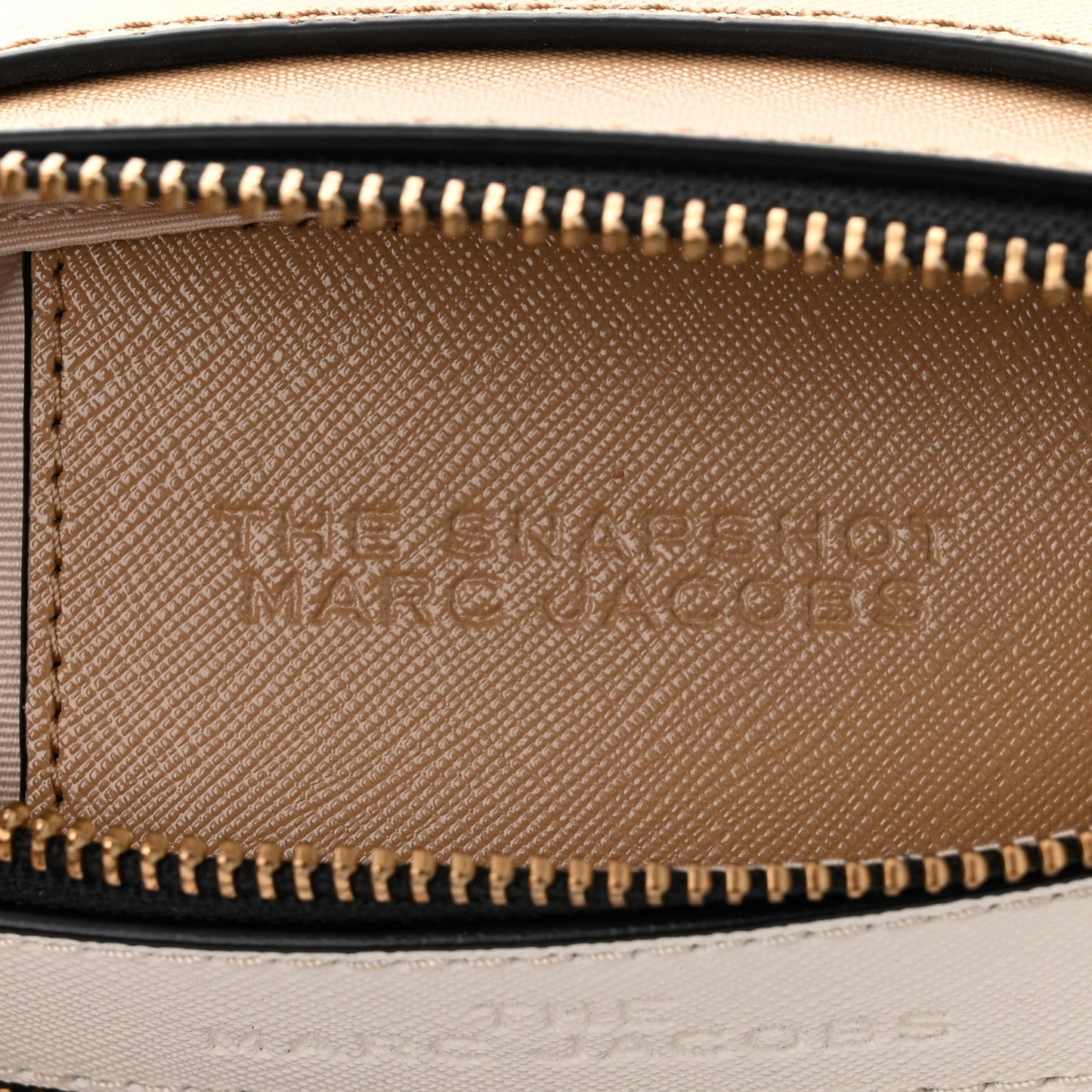 Saffiano Small Snapshot Camera Bag Beige Multicolor