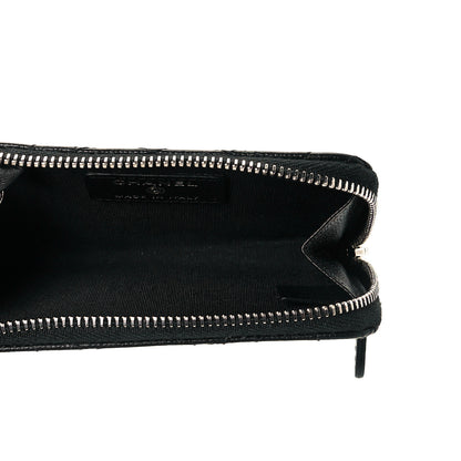 Chanel Caviar Camellia Embossed Key Holder Case Black 5 of 7