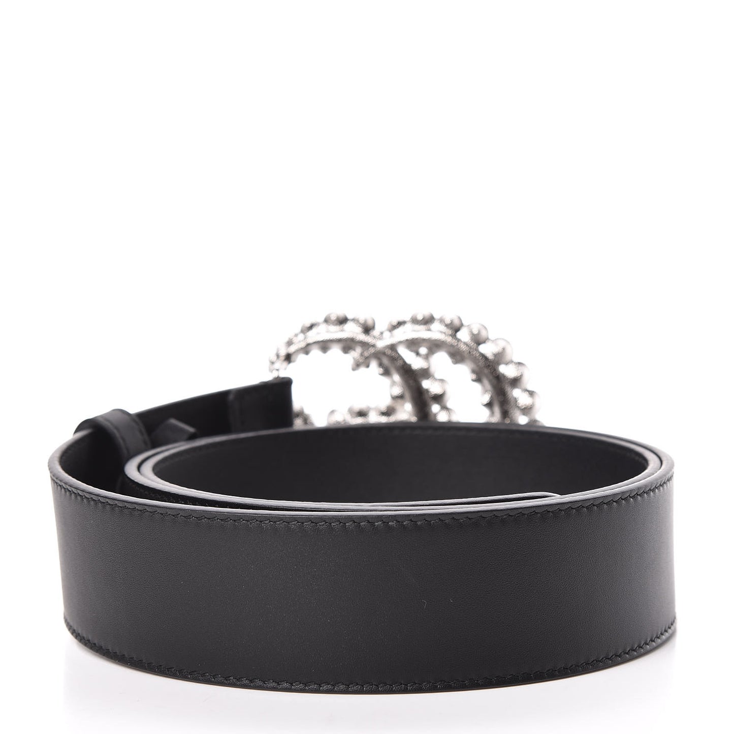 Calfskin Crystal Double G 40mm Belt 95 38 Black
