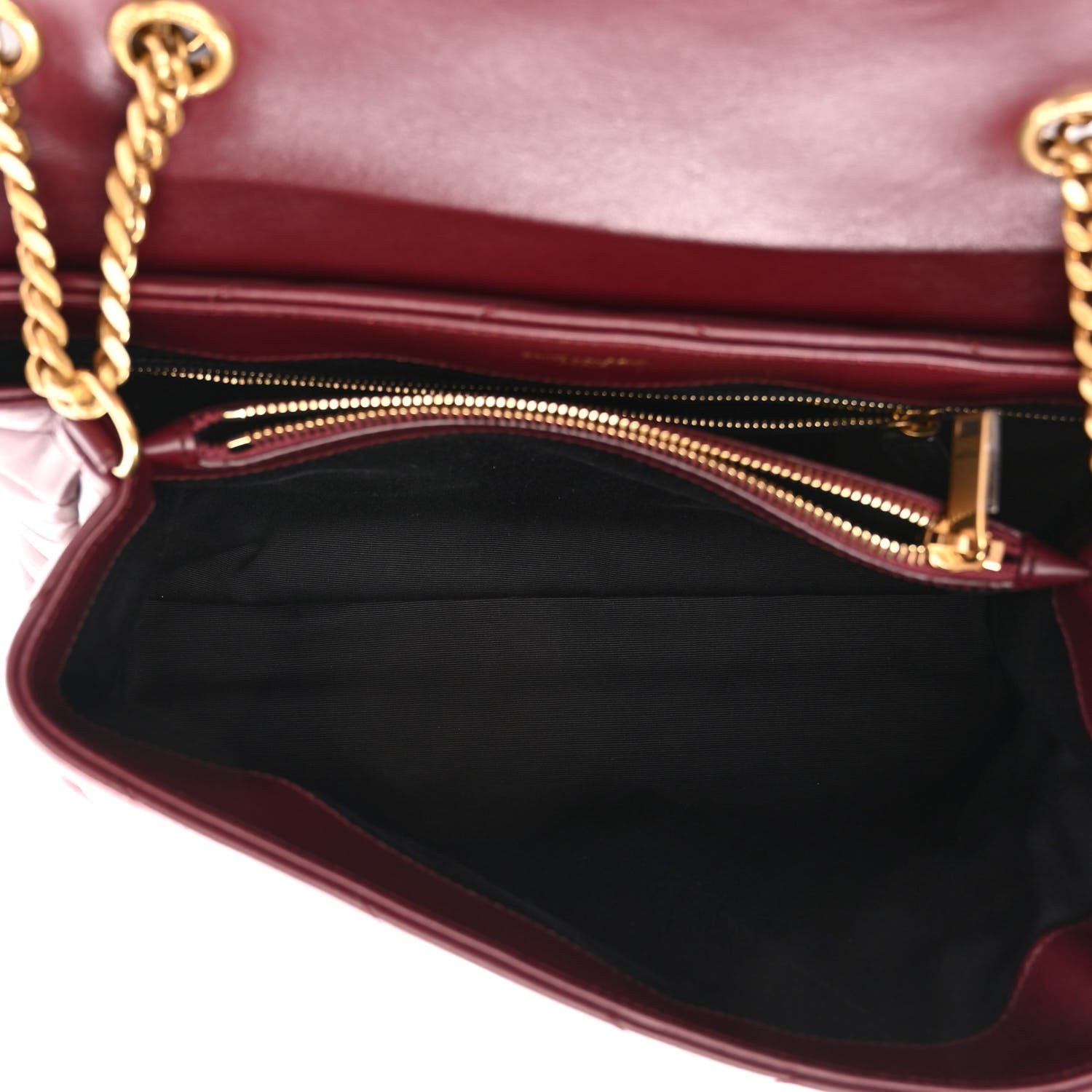 Saint Laurent Calfskin Y Quilted Monogram Medium Loulou Chain Satchel Palissandre 5 of 12