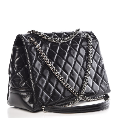 Chanel Glazed Calfskin Quilted Medium Lady Pearly Flap Black 3 of 13