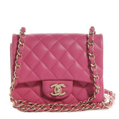Chanel Lambskin Quilted Mini Square Flap Pink 1 of 9