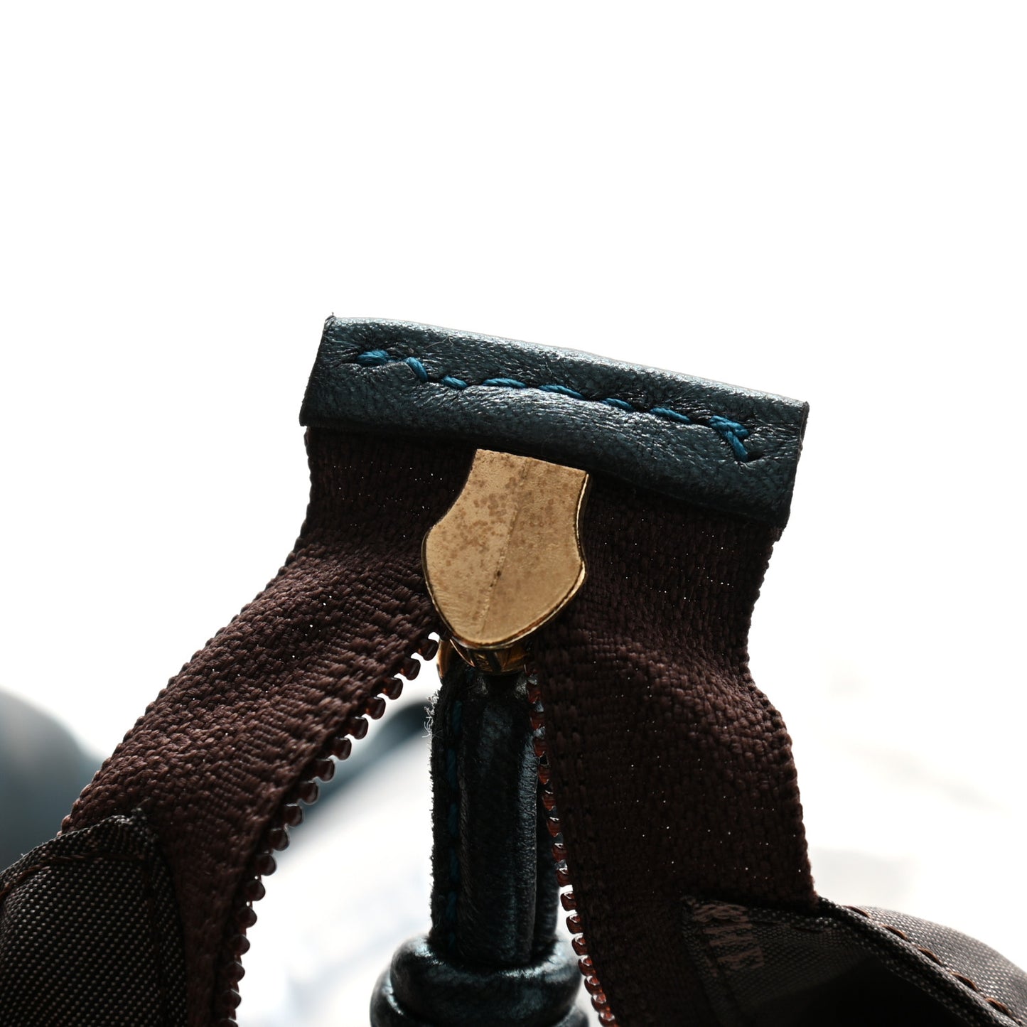 Metallic Nappa Aire Shoulder Bag Blue