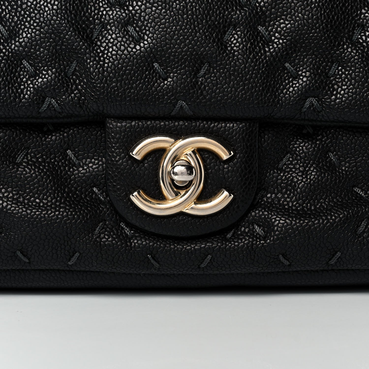 Chanel Caviar Stitched Flap Black 7 of 12