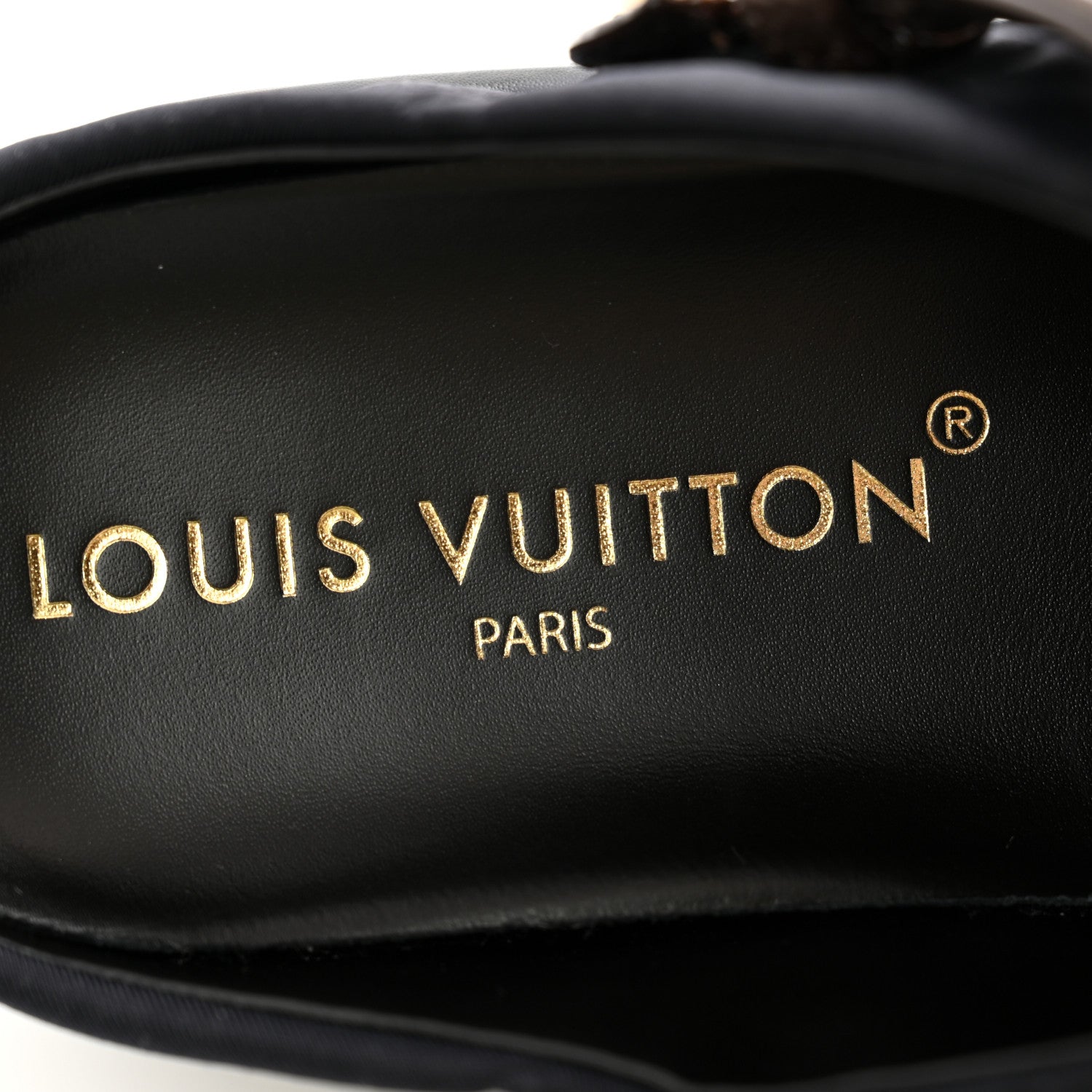 Louis Vuitton Nylon Embossed Monogram Aspen Platform Clog Mules 36 Black 6 of 10