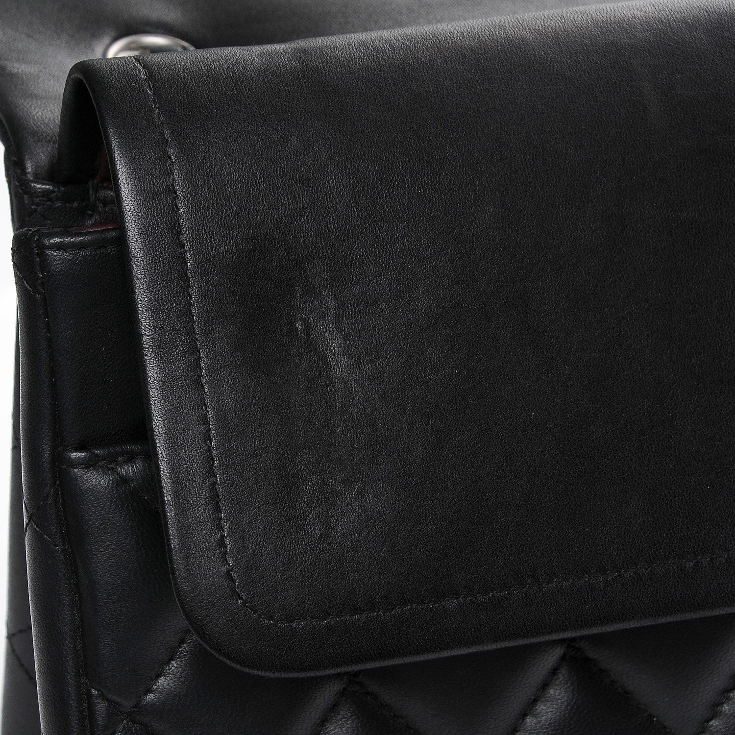 Chanel Lambskin Quilted Maxi Double Flap Black 8 of 8