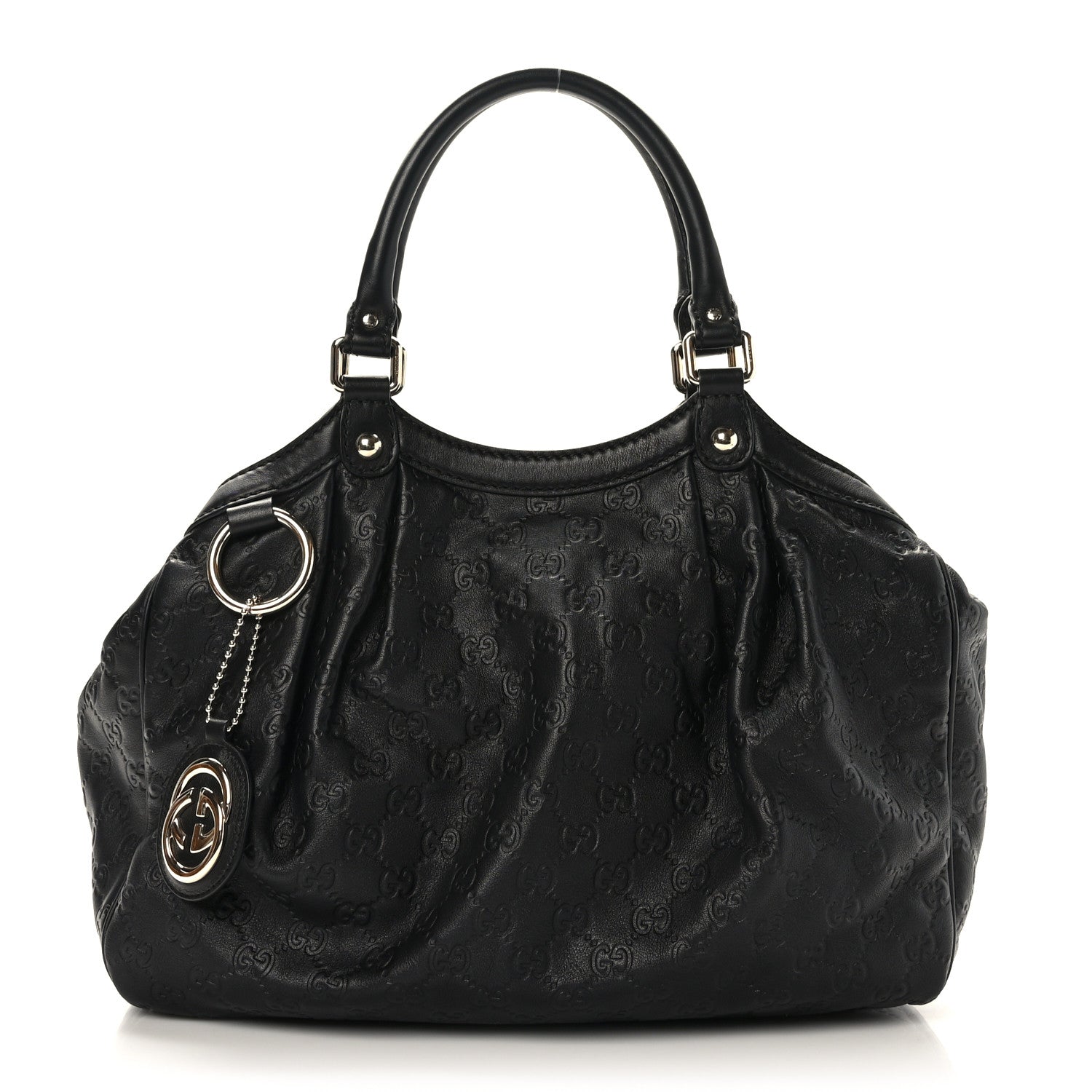 Gucci Guccissima Medium Sukey Tote Black 1 of 10
