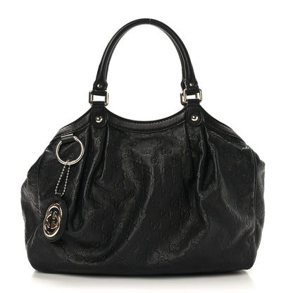 Gucci Guccissima Medium Sukey Tote Black 1 of 10