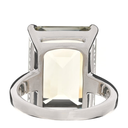 Tiffany Sterling Silver Prasiolite Sparklers Cocktail Ring 47 4 3 of 5