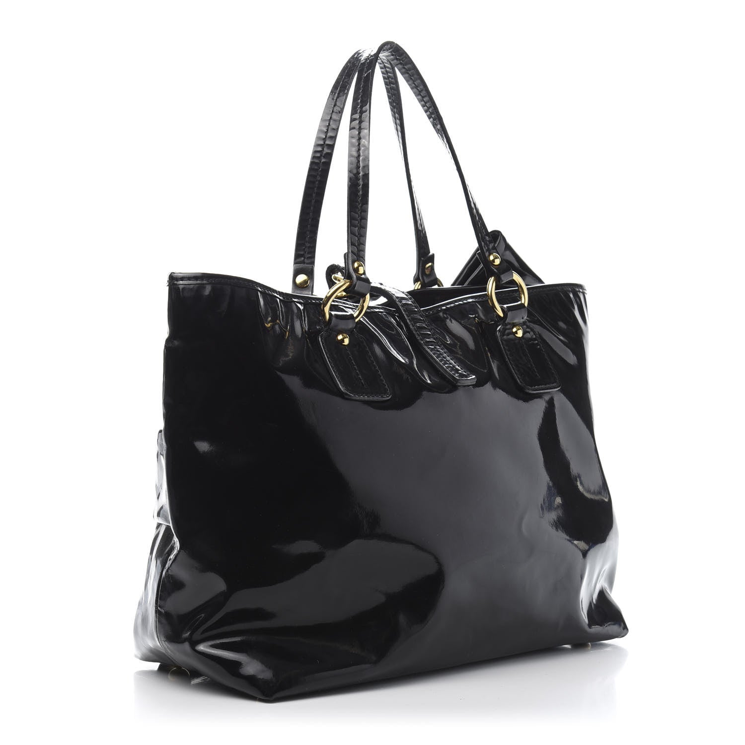 Valentino Garavani Patent Lacca Bow Tote Black 3 of 17