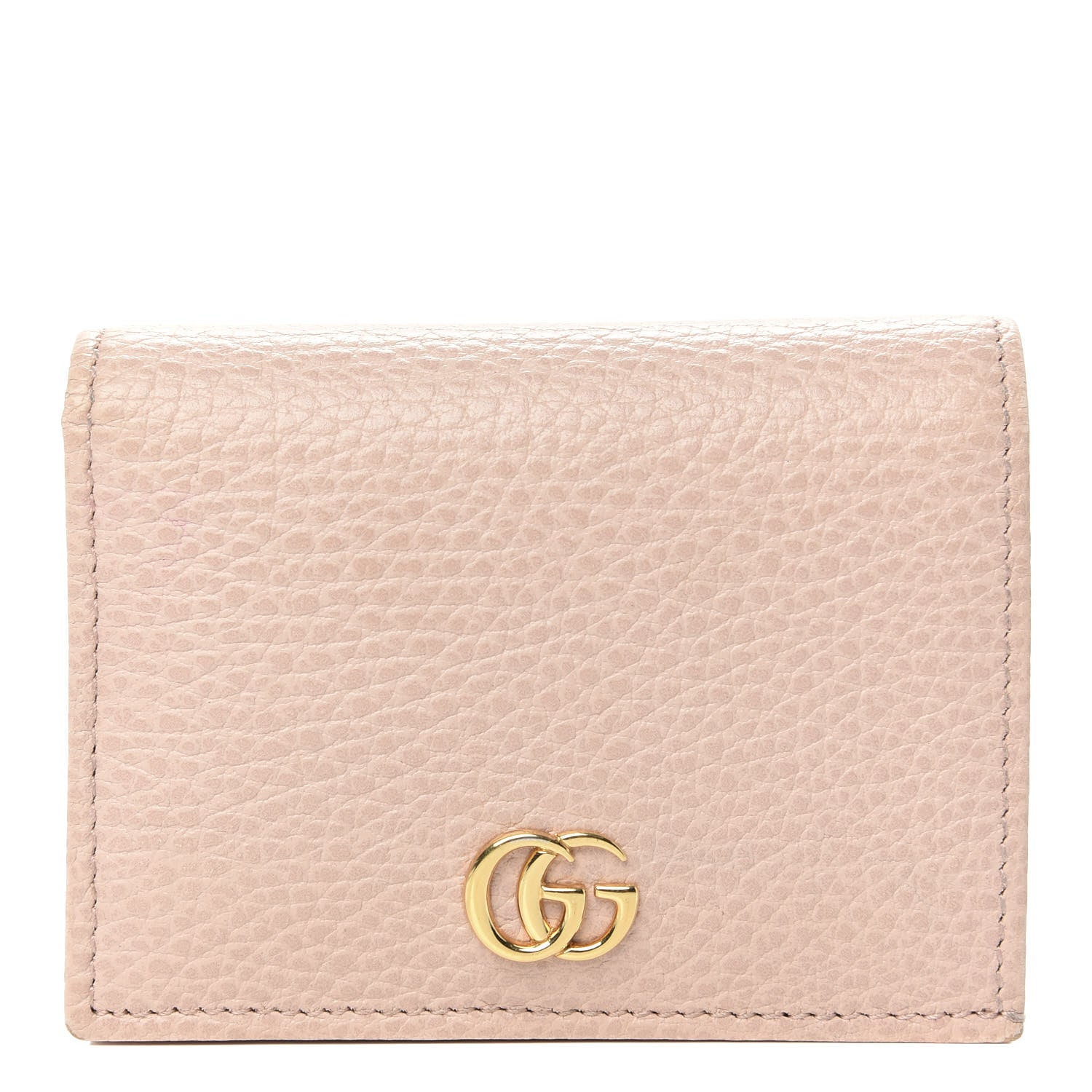 Gucci Dollar Calfskin GG Marmont Card Case Perfect Pink 1 of 8