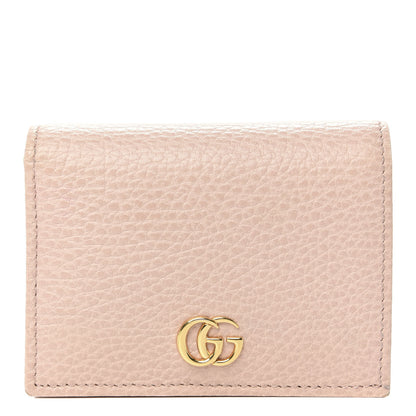 Gucci Dollar Calfskin GG Marmont Card Case Perfect Pink 1 of 8