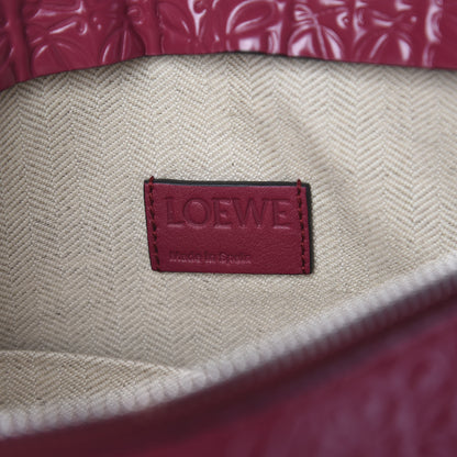 Loewe Calfskin Embossed Repeat T Pouch Raspberry 5 of 8
